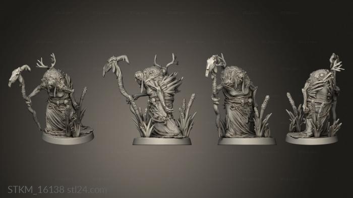 Figurines heroes, monsters and demons (Swamp Witch Thickerver, STKM_16138) 3D models for cnc