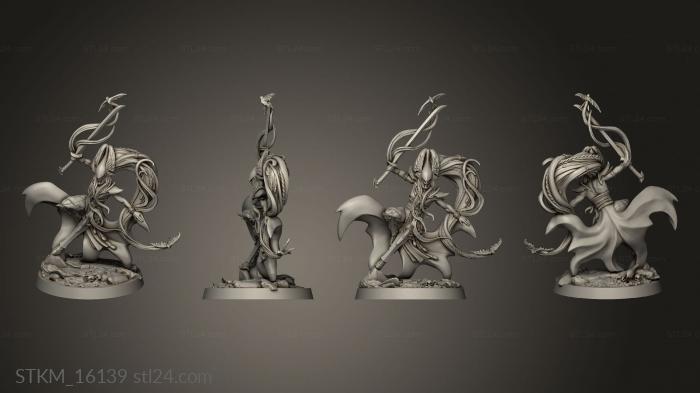 Статуэтки герои, монстры и демоны (Сильдерин Воин Ветра, STKM_16139) 3D модель для ЧПУ станка
