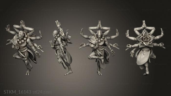 Статуэтки герои, монстры и демоны (Проводной Монах и Друид, STKM_16143) 3D модель для ЧПУ станка
