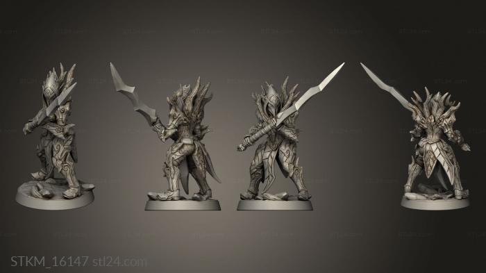 Статуэтки герои, монстры и демоны (Модульный Рыцарь Лесных Рыцарей, STKM_16147) 3D модель для ЧПУ станка