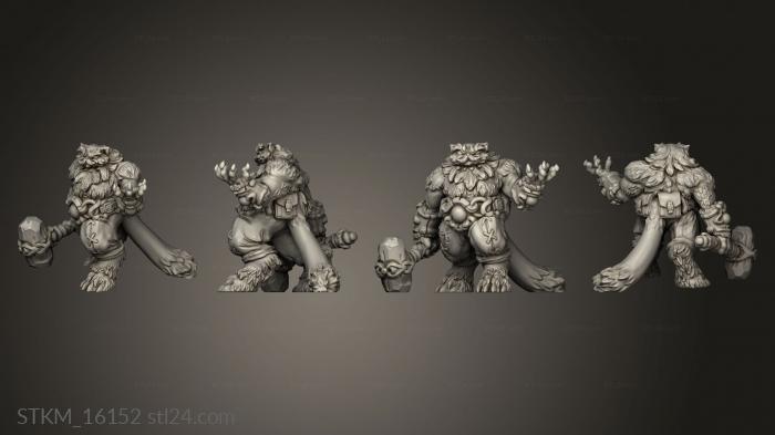 Figurines heroes, monsters and demons (Tabaxi Caravan Barbarian, STKM_16152) 3D models for cnc