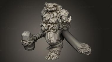 Figurines heroes, monsters and demons (Tabaxi Caravan Barbarian, STKM_16152) 3D models for cnc