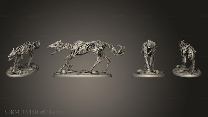 Статуэтки герои, монстры и демоны (Немертвый скелет лошади-драугра, STKM_16160) 3D модель для ЧПУ станка