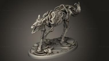 Figurines heroes, monsters and demons (undead skeleton draugr horse, STKM_16160) 3D models for cnc