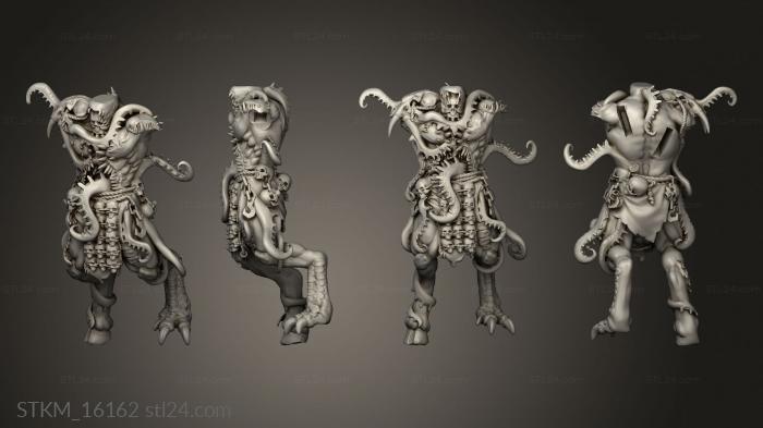 Статуэтки герои, монстры и демоны (Скромные подземелья и монстры демон хаоса Демон хаоса, STKM_16162) 3D модель для ЧПУ станка