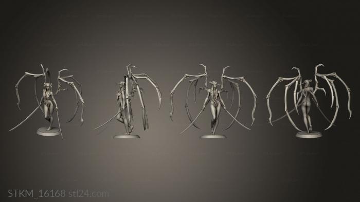 Figurines heroes, monsters and demons (Undead Succubus Sexy Winged, STKM_16168) 3D models for cnc