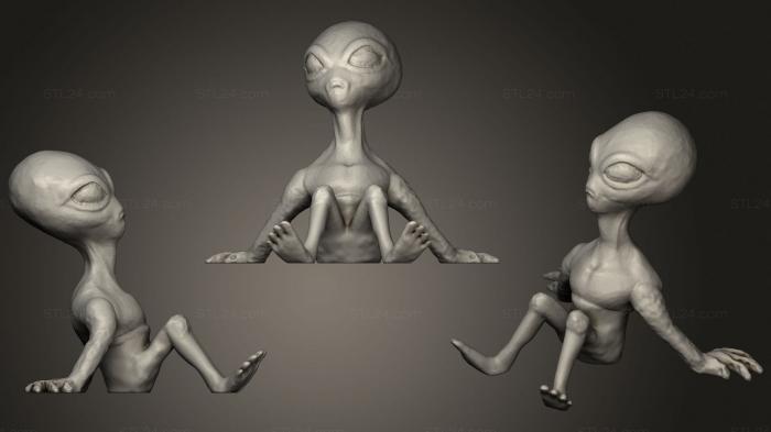 Figurines heroes, monsters and demons (Alien tablet stand, STKM_1617) 3D models for cnc
