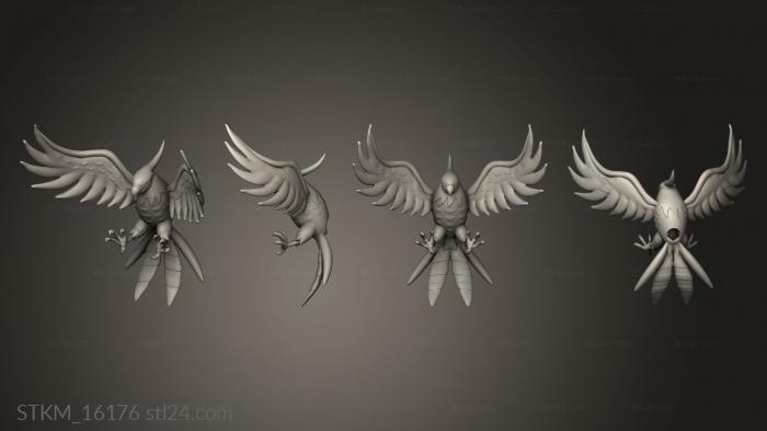 Статуэтки герои, монстры и демоны (Фигурка Покемона Пламя когтей Объединит, STKM_16176) 3D модель для ЧПУ станка
