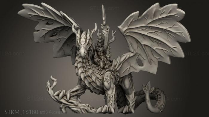 Figurines heroes, monsters and demons (Wood elf characters dragon lord, STKM_16180) 3D models for cnc