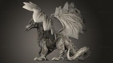 Figurines heroes, monsters and demons (Wood elf characters dragon lord, STKM_16180) 3D models for cnc