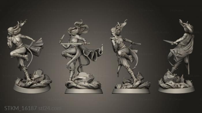 Figurines heroes, monsters and demons (Tangleheart Forest Unseelie Elf Assassin, STKM_16187) 3D models for cnc