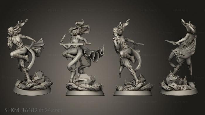 Figurines heroes, monsters and demons (Tangleheart Forest Unseelie Elf Assassin, STKM_16189) 3D models for cnc