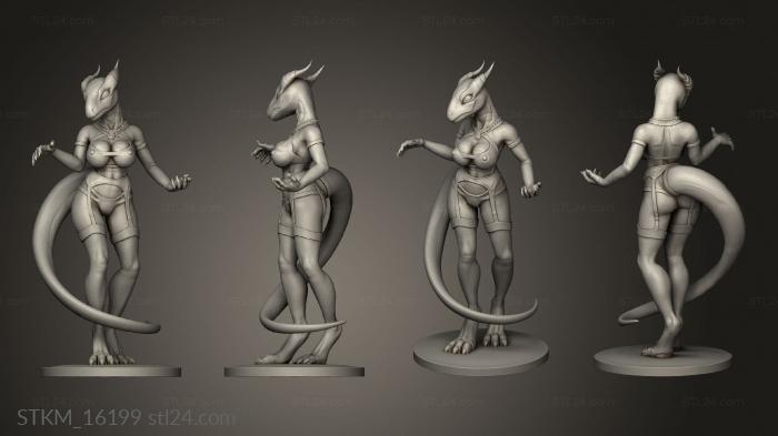 Figurines heroes, monsters and demons (Tenzide Lizard, STKM_16199) 3D models for cnc