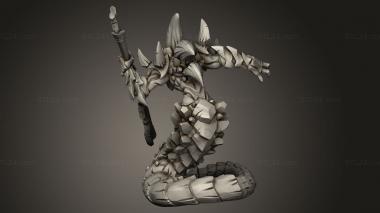 Figurines heroes, monsters and demons (Fajra The Salamander, STKM_16204) 3D models for cnc