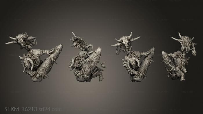 Статуэтки герои, монстры и демоны (Астабриды таурастар, STKM_16213) 3D модель для ЧПУ станка
