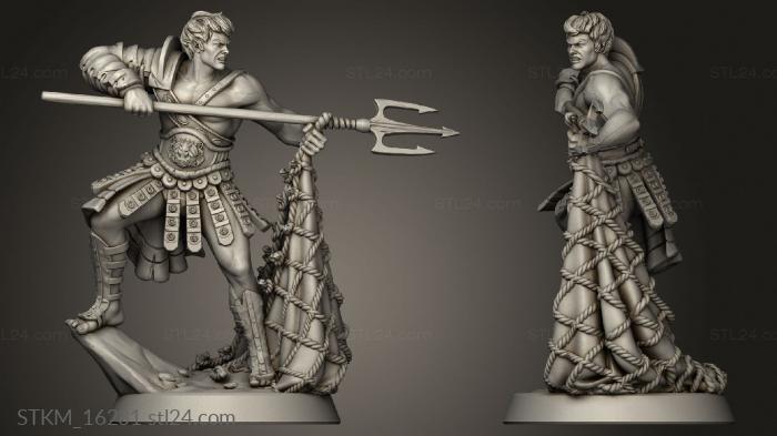 Figurines heroes, monsters and demons (The Crimson San Arena Retiarius Gladiator, STKM_16231) 3D models for cnc