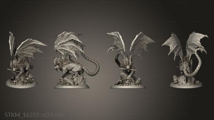 Figurines heroes, monsters and demons (The Crimson Sand Arena Manticore, STKM_16233) 3D models for cnc