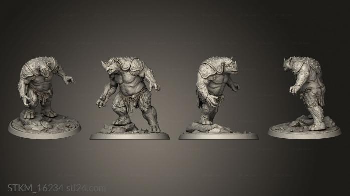 Figurines heroes, monsters and demons (The Crimson Sand Arena Were Rhino, STKM_16234) 3D models for cnc