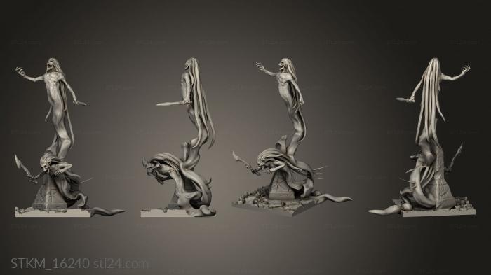 Figurines heroes, monsters and demons (Wraith Kings Spirits the Crypt Spirit Square, STKM_16240) 3D models for cnc