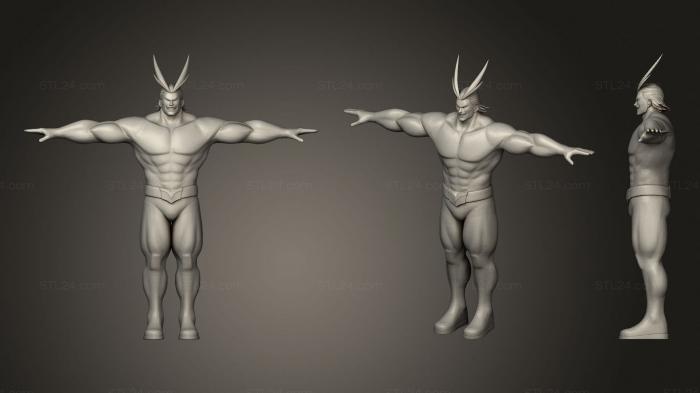 Figurines heroes, monsters and demons (All Might, STKM_1625) 3D models for cnc