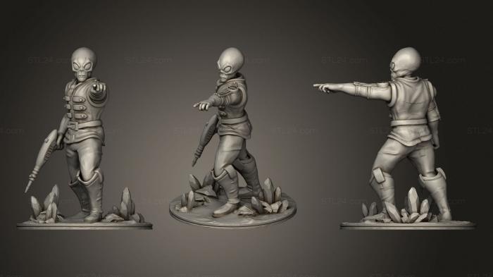 Figurines heroes, monsters and demons (Allien leader, STKM_1626) 3D models for cnc