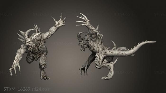 Figurines heroes, monsters and demons (The Dormant God Hatred Greater Fiend, STKM_16269) 3D models for cnc