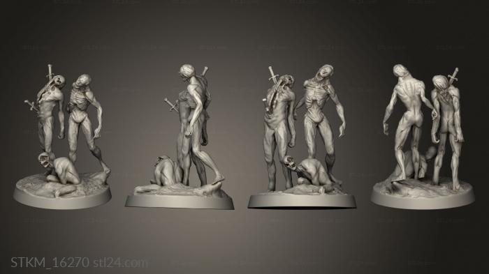 Figurines heroes, monsters and demons (Zombie Horde, STKM_16270) 3D models for cnc
