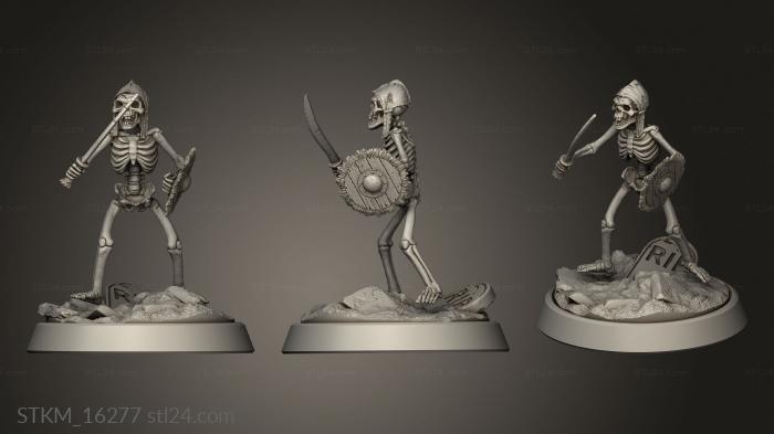 Статуэтки герои, монстры и демоны (Упырь-Скелет-Гоблин Апокалипсиса, STKM_16277) 3D модель для ЧПУ станка