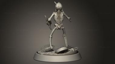 Figurines heroes, monsters and demons (Wight Apocalypse Skeleton Goblin, STKM_16277) 3D models for cnc