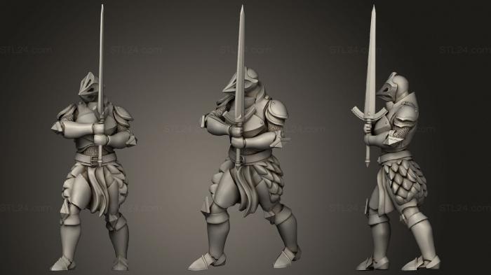 Статуэтки герои, монстры и демоны (Аллорин Рыцарь Подлости, STKM_1629) 3D модель для ЧПУ станка