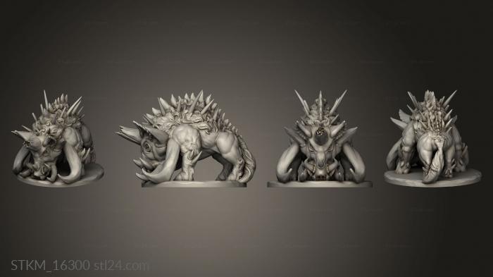 Статуэтки герои, монстры и демоны (Тайскландс РАСТЯГИВАЕТ ГОЛЫ Кабана, STKM_16300) 3D модель для ЧПУ станка