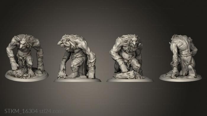 Figurines heroes, monsters and demons (The Giants Trolls Horde Troll Roaring, STKM_16304) 3D models for cnc