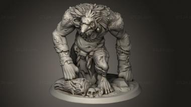 Figurines heroes, monsters and demons (The Giants Trolls Horde Troll Roaring, STKM_16304) 3D models for cnc