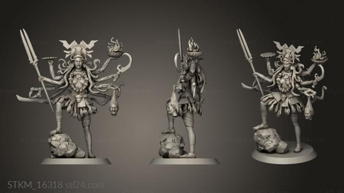 Figurines heroes, monsters and demons (Kali She Who Is Death bow, STKM_16318) 3D models for cnc