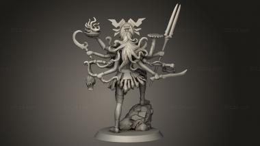 Figurines heroes, monsters and demons (Kali She Who Is Death bow, STKM_16318) 3D models for cnc