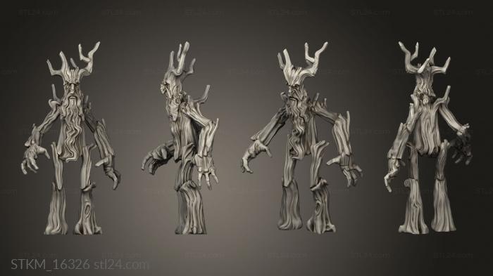 Статуэтки герои, монстры и демоны (Древовидный Герой Олдхаммера, STKM_16326) 3D модель для ЧПУ станка