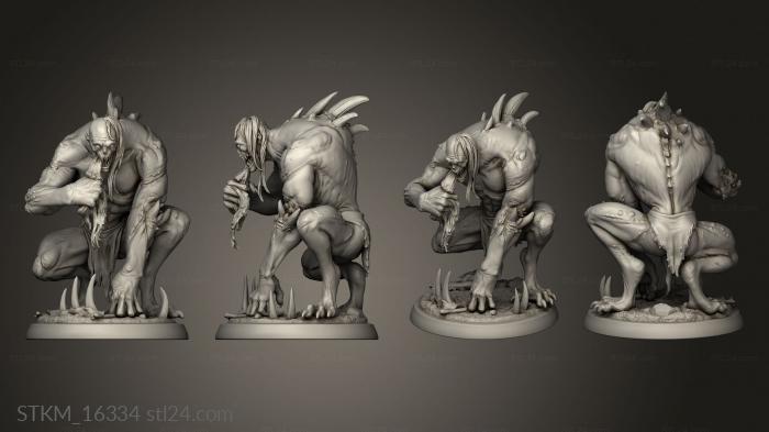 Figurines heroes, monsters and demons (White Werewolf Tavern Ghouls ghoul, STKM_16334) 3D models for cnc