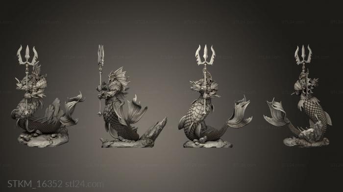 Figurines heroes, monsters and demons (The Trench Abyssal Depths Merrows, STKM_16352) 3D models for cnc