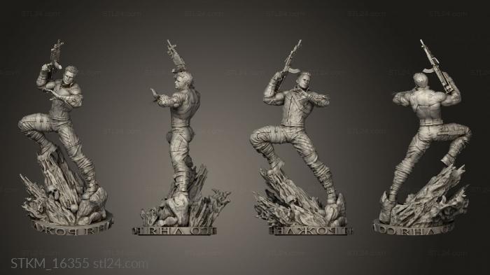 Статуэтки герои, монстры и демоны (Статуя Зимнего Солдата Marvel, STKM_16355) 3D модель для ЧПУ станка