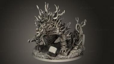 Figurines heroes, monsters and demons (The Undead Fiend Antlers, STKM_16357) 3D models for cnc