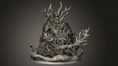 Figurines heroes, monsters and demons (The Undead Fiend Antlers, STKM_16357) 3D models for cnc