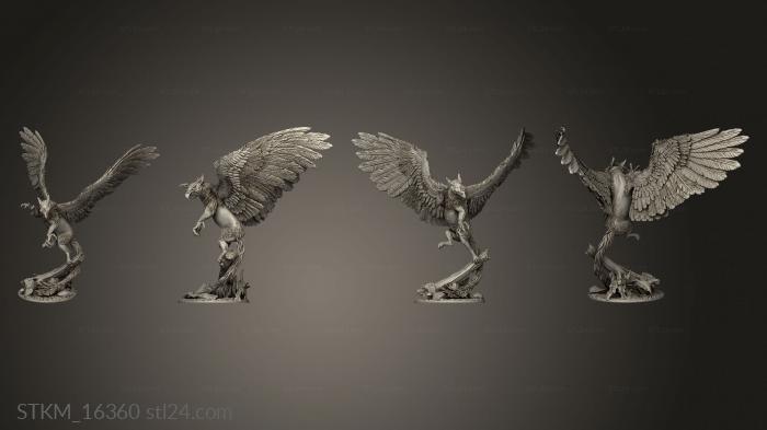 Figurines heroes, monsters and demons (The Worthy Prey Griffin, STKM_16360) 3D models for cnc