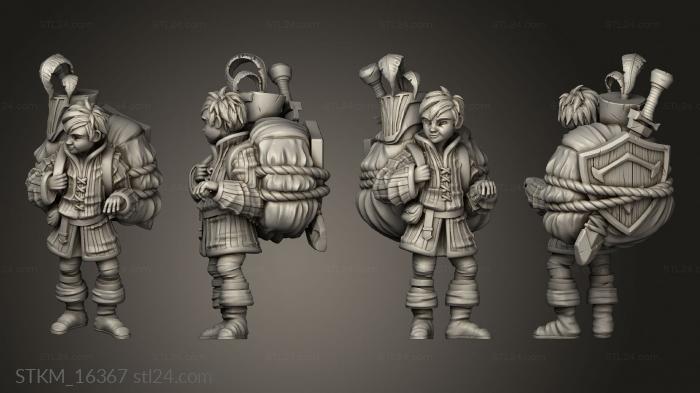 Figurines heroes, monsters and demons (Throwback Young Squire, STKM_16367) 3D models for cnc