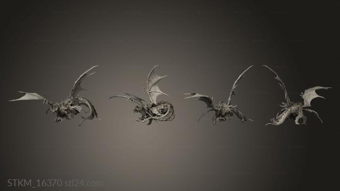Figurines heroes, monsters and demons (Tiamat Lot wings, STKM_16370) 3D models for cnc