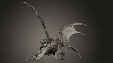 Figurines heroes, monsters and demons (Tiamat Lot wings, STKM_16370) 3D models for cnc