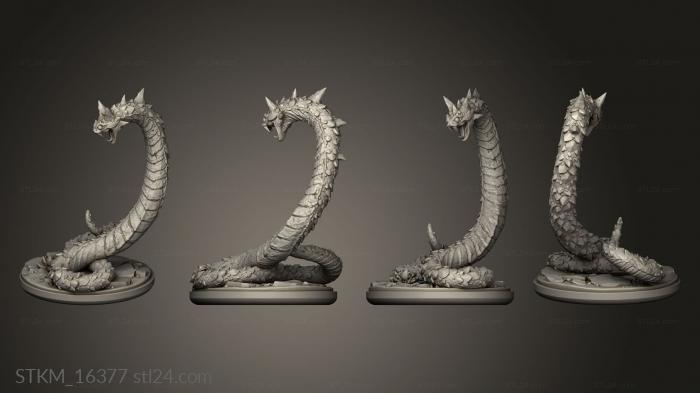 Figurines heroes, monsters and demons (Tiger Skull Sept Rise Kronus the Annihilator Rock Snake, STKM_16377) 3D models for cnc