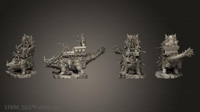 Figurines heroes, monsters and demons (Titanoceratops Warband, STKM_16379) 3D models for cnc