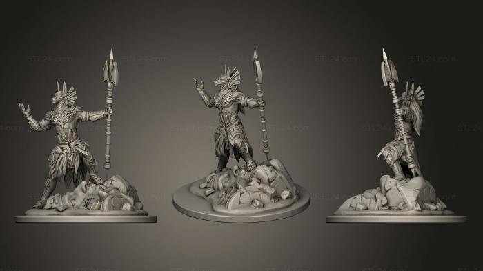 Figurines heroes, monsters and demons (Ancient Egypt Anubis, STKM_1638) 3D models for cnc