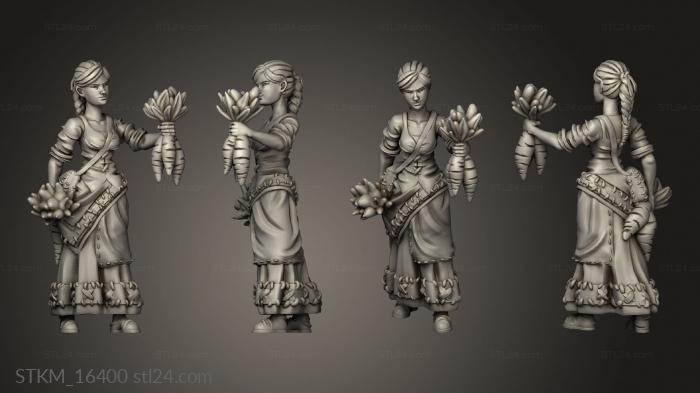 Figurines heroes, monsters and demons (Townsfolk Town Girl, STKM_16400) 3D models for cnc