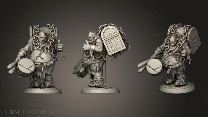 Figurines heroes, monsters and demons (Treasure Keeper Ogre, STKM_16402) 3D models for cnc